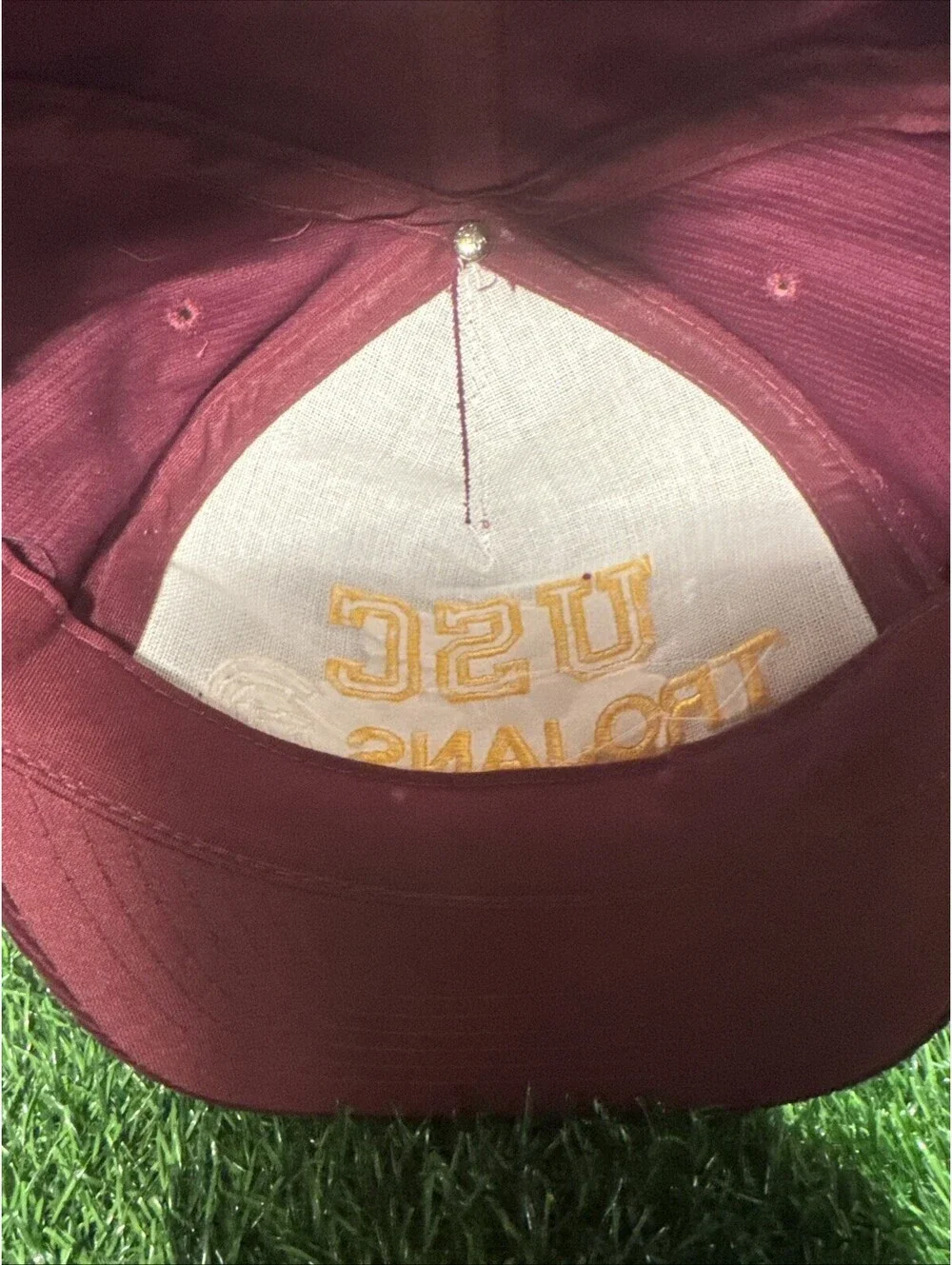 VTG 80’s USC Trojans Corduroy SnapBack By Yupoong Rare DS NWOT